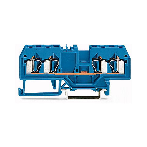 WAGO 280-834 Terminal de paso de 4 polos, 2,5 mm, Azul WAGO 280-834 Terminal de paso de 4 polos, 2,5 mm, Azul