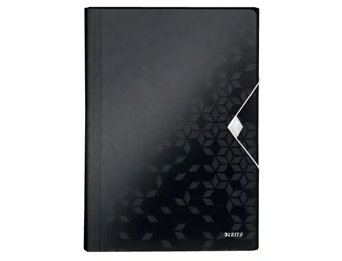 Leitz WOW Carpeta Clasificadora de Polipropileno Din A4 con 6 Separadores y 1 Extra Ancho, Color Negro Leitz WOW Carpeta Clasificadora de Polipropileno Din A4 con 6 Separadores y 1 Extra Ancho, Color Negro