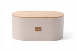 DKD Home Decor Panera Metal Bambú 33,5x19x15 Relieve Beige