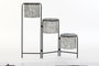 DKD Home Decor Macetero de Metal Desgastado Gris 82x25x81 cm