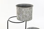 DKD Home Decor Macetero de Metal Desgastado Gris 82x25x81 cm