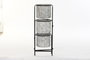 DKD Home Decor Macetero de Metal Desgastado Gris 82x25x81 cm