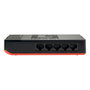 Level One GSW-0507 Gigabit Switch de 5 puertos, Negro/Rojo