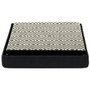 Home Deco Factory Mirage Caja-Puf Plegable Trenzado Negro con Tapa 38x38 cm