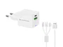 Conceptronic ALTHEA16W Cargador de Pared Blanco 33W Universal para 2 Dispositivos