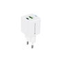 Conceptronic Althea16W Adaptador de corriente 33 W, 2 puertos USB, Cargador de pared blanco, Compatibilidad Universal