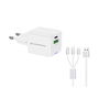 Conceptronic Althea16W Adaptador de corriente 33 W, 2 puertos USB, Cargador de pared blanco, Compatibilidad Universal