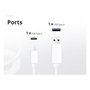 Conceptronic ALTHEA16W Cargador GaN de 33W con 2 Puertos y Cable 3 en 1, Blanco