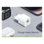 Conceptronic ALTHEA16W Cargador GaN de 33W con 2 Puertos y Cable 3 en 1, Blanco