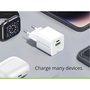 Conceptronic ALTHEA16W Cargador de pared 33W con tecnología GaN, 1x USB-C y 1x USB-A, Blanco