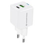 Conceptronic ALTHEA16W Cargador de pared 33W con tecnología GaN, 1x USB-C y 1x USB-A, Blanco