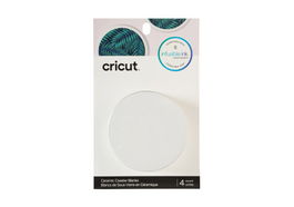 Cricut 2006582 Posavasos Redondos Blancos - Pack de 4