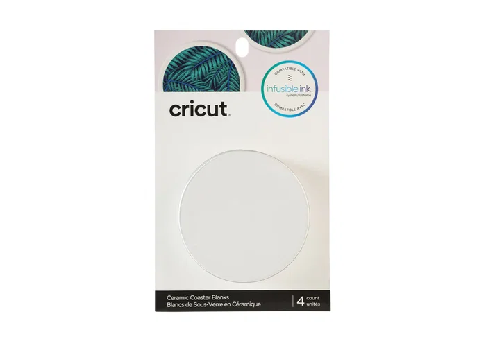 Cricut Infusible Ink - 4 Hojas Alrededor - Tinta de Transferencia para Cricut, Blanco, 9.1 cm de Diámetro