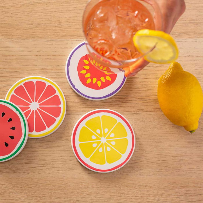 Cricut Posavasos 2006582 de forma circular, pack de 4, Blanco