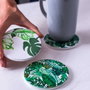Cricut Posavasos 2006582 de forma circular, pack de 4, Blanco