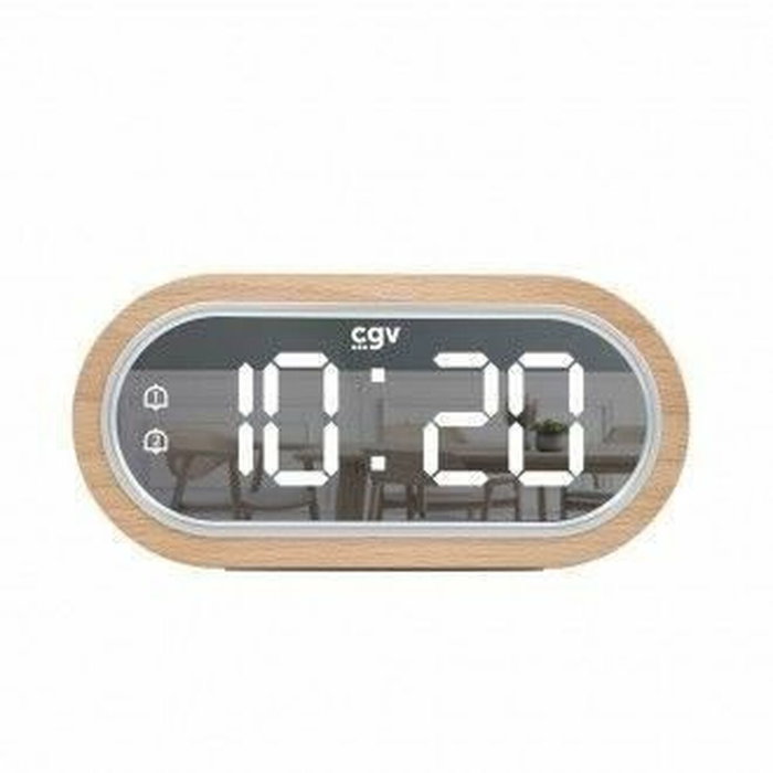 CGV Reloj despertador con estructura de madera maciza