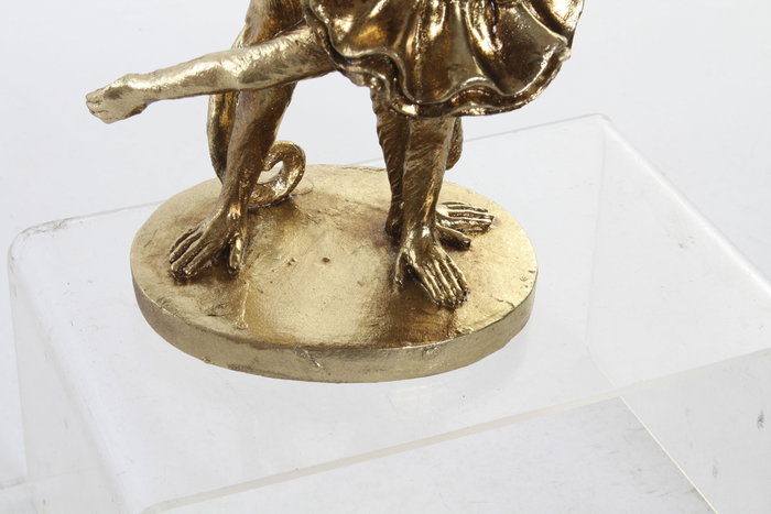 DKD Home Decor Figura de Resina Monos Bailarines Dorado