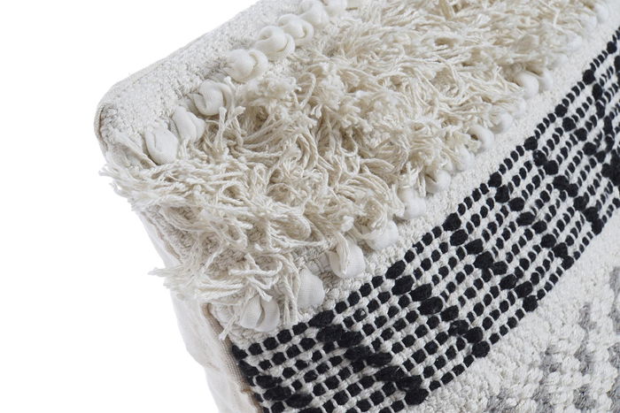 DKD Home Decor Cojin Boho Beige Negro 45x45x10 cm