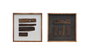 DKD Home Decor Cuadro Madera Reciclada Pino 52,5x52,5 cm (Pack de 2)