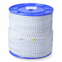 Edm Cuerda de goma elástica blanca / azul poliéster calibre 10 mm x 100 m