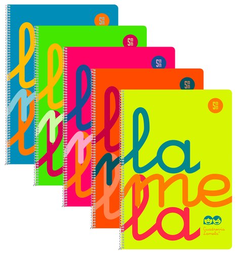 Lamela Bloc Tapa Polipropileno Fº 80H Cuadrovia 5 Mm Surtidos (6 Col.) (Set de 6) Lamela Bloc Tapa Polipropileno Fº 80H Cuadrovia 5 Mm Surtidos (6 Col.) (Set de 6)