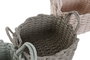 DKD Home Decor Set de 3 Cestas de Cuerda 28x28x18 cm Surtido