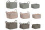 DKD Home Decor Set de 3 Cestas de Cuerda 28x28x18 cm Surtido