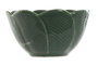 DKD Home Decor Set de 4 Aperitivos Green Leafs 24 en Porcelana y Bambú, Verde, 32x10x7 cm
