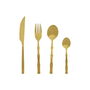 DKD Home Decor Cuberteria Basicos Dorado Set de 16 Piezas Inox Bambu 7 x 24 x 15 cm