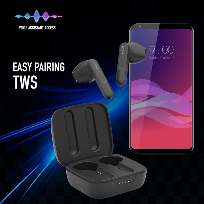 NGS Ártica Move Auriculares Bluetooth Negros con Estuche de Carga NGS Ártica Move Auriculares Bluetooth Negros con Estuche de Carga