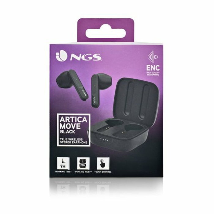 NGS Ártica Move Auriculares Bluetooth Negros con Estuche de Carga NGS Ártica Move Auriculares Bluetooth Negros con Estuche de Carga