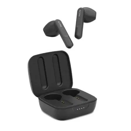 NGS Auriculares Bluetooth Ártica Move (ARTICA MOVE) con Estuche de Carga, Bluetooth 5.3, Autonomía 28h, Negros