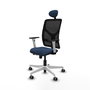 PIQUERAS Y CRESPO Silla de oficina Motilla con mecanismo Sincro/Traslack Azul marino y Negro
