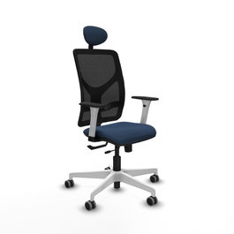 PIQUERAS Y CRESPO Silla de oficina Motilla con mecanismo Sincro/Traslack Azul marino y Negro