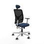 PIQUERAS Y CRESPO Silla de oficina Motilla con mecanismo Sincro/Traslack Azul marino y Negro