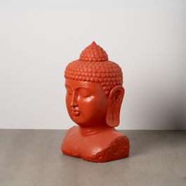Escultura Buda Terracota Resina 60,50 X 56 X 108 cm