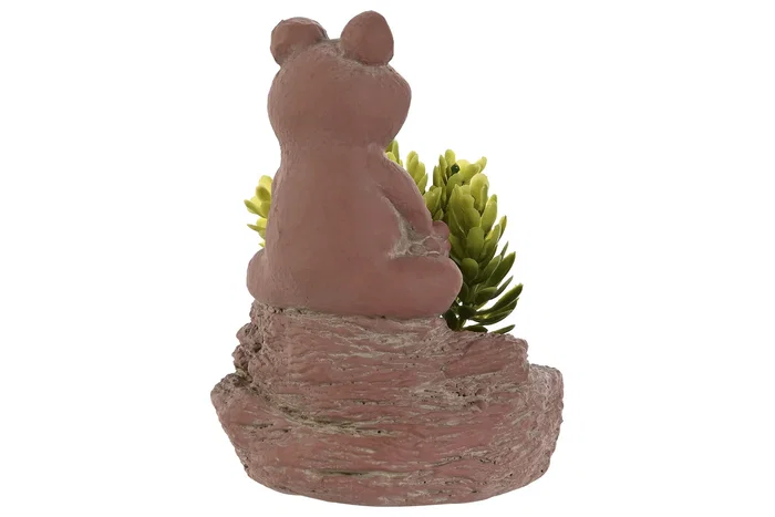 DKD Home Decor Surtido de 3 Macetas de Cemento con Diseño de Rana