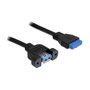 DeLOCK Cable USB 3.0 F/F de 0,5 m (USB A a IDC 19-p)