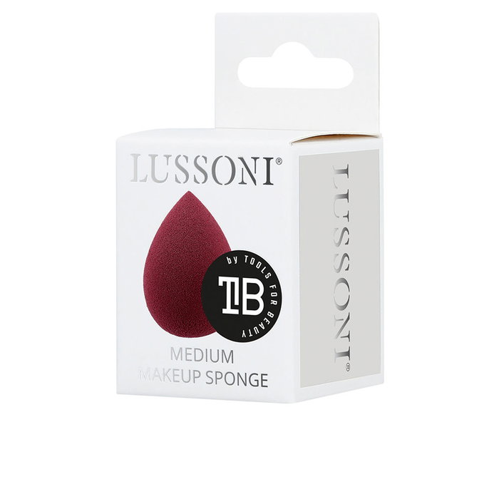 LUSSONI Esponja de Maquillaje RAINDROP Mediana para Base Líquida y Crema, Color Burgundy #Burgundy, 1 Unidad