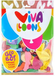 Globo Vivalloons Colores Pastel Bolsa De 100