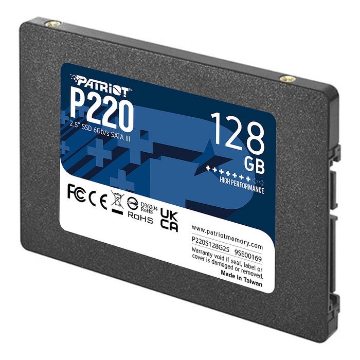 Patriot P220 SSD 128 GB SATA III 6 Gb/s 2,5" Schwarz