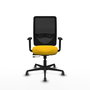 PIQUERAS Y CRESPO Silla de oficina Zulema con mecanismo Sincro/Traslack, Amarillo y Negro