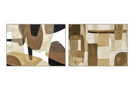 DKD Home Decor Cuadro Lienzo Abstracto Pack de 2