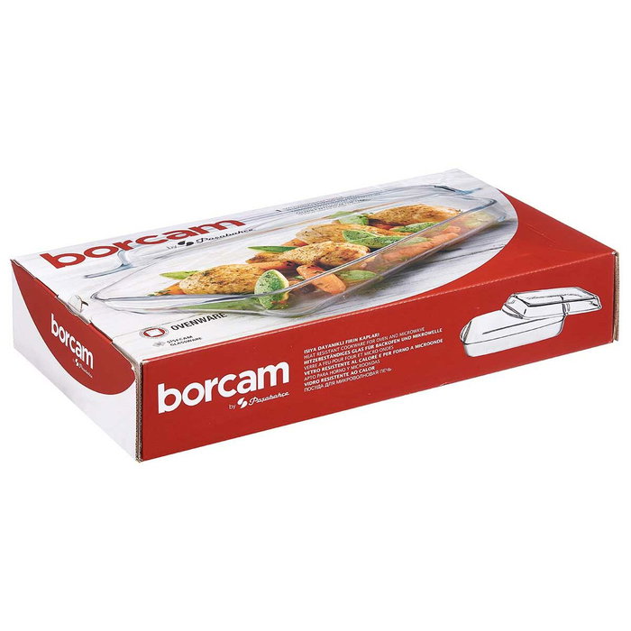Bandeja con tapa Pasabahce Borcam Transparente Vidrio de Borosilicato 1,9 L (4 Unidades)