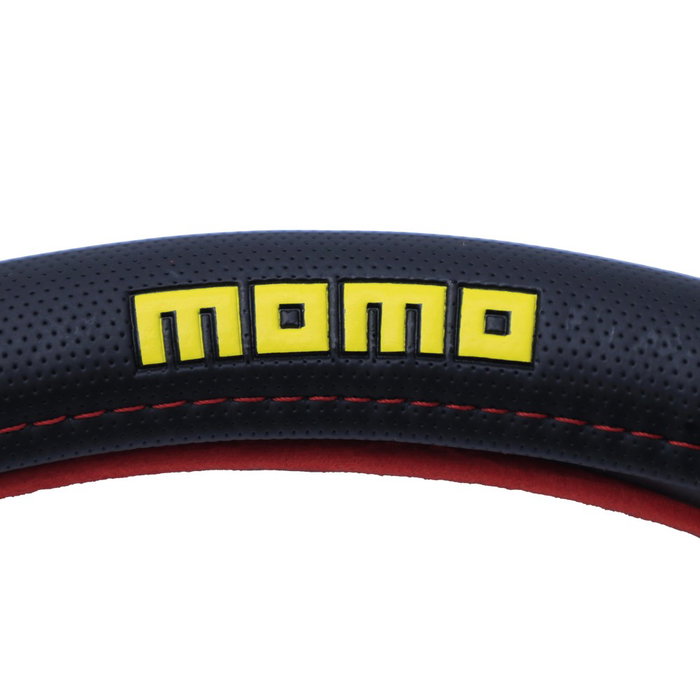 Momo Funda de Volante Comfort Microfibra Rojo-Negro 38-39cm