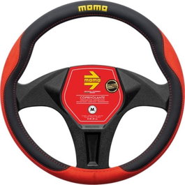 Momo Funda de Volante Comfort Microfibra Rojo-Negro 38-39cm