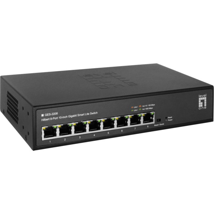 Level One GES-2208 Hilbert Smart Lite Switch de 8 Puertos Gigabit Level One GES-2208 Hilbert Smart Lite Switch de 8 Puertos Gigabit