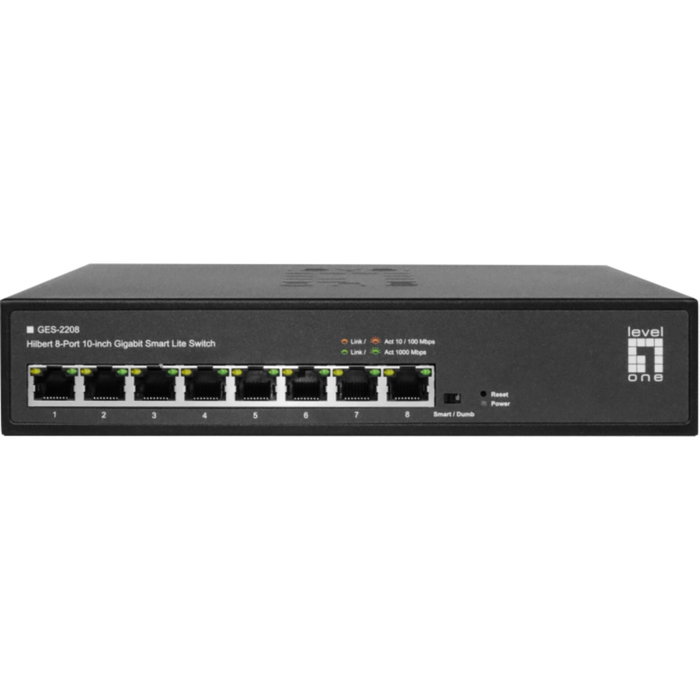 Level One GES-2208 Hilbert Smart Lite Switch de 8 Puertos Gigabit Level One GES-2208 Hilbert Smart Lite Switch de 8 Puertos Gigabit