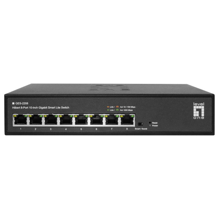 Level One GES-2208 Hilbert Smart Lite Switch de 8 Puertos Gigabit Level One GES-2208 Hilbert Smart Lite Switch de 8 Puertos Gigabit
