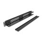 DeLOCK 81555 Panel de gestión de cables 1U con 2 aberturas